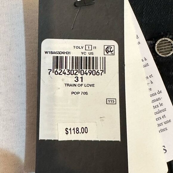 Guess Train of Love Pop 70’s 31 New with Tags - Picture 4 of 16